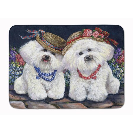 Carolines Treasures 19 x 27 in. Bichon Frise Sisters Machine Washable Memory Foam Mat PPP3247RUG